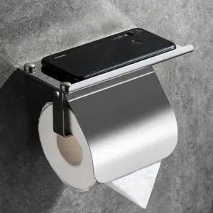 CO 무타공 스텐 핸드폰거치 휴지걸이 co-00390 (3A111)/거치대/보관/화장지대/화장실/수납/가정/업소/매장