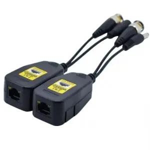 CCTV UTP 발룬 송수신기 2in1 - 영상 전원 동시 전송 - RJ45 CAT5e CAT6 - AHD TVI CVI CVBS 8MP 지원