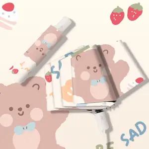 곰돌이 캐릭터 자동 자외선 차단 우산