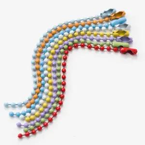 컬러 군번줄 10CM 볼 체인 구슬 줄 액세서리 키링 부자재 DIY 실버볼 군인 열쇠고리