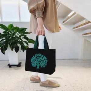 [라일리] Rly 돈꽃나무 블랙 사각보조가방 고급 캔버스백 다용도