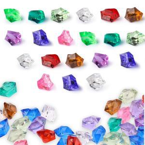보석과 크리스탈 가짜 다이아몬드 - 약 470개 꽃병 필러 공예용 보석 어항 바위 감각통 얼음 수족관 돌 다양한 색상의