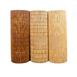 갈대발 대형 울타리 테라스 탄화 커튼 파티션 복고 원색 기본색 블랙선 팬스 문발 베란다