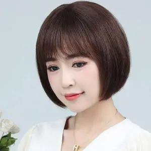 자연스러운 732LQY53 헤어스타일 패션가발 풀가발 촬영용 통가발 여성 단발 숏컷 여자가발