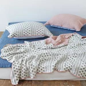 누블 4중 거즈 에스닉 스트라이프 양면사용 여름이불 겸 사계절 블랭킷 캠핑 담요 이불 미니