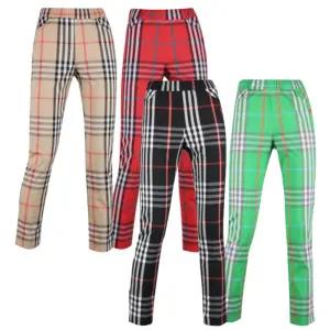 여성 베이직 체크패턴 골프 스판 밴딩바지 출퇴근 회사원 오십대 레슨