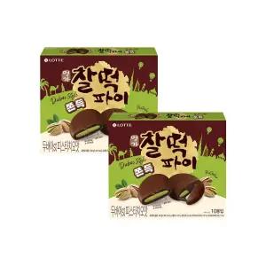 [롯데백화점]롯데웰푸드 두쫀쿠 찰떡파이 피스타치오맛 300g x2개