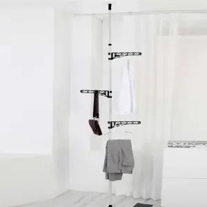 사무실 좁은 원룸 1단 폴 행거 기둥식 틈새 옷걸이