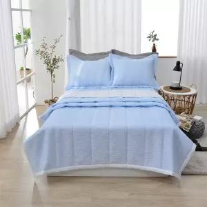 해송 시원한 시어서커 냉감 여름누빔이불세트(이불+패드+배게커버세트)