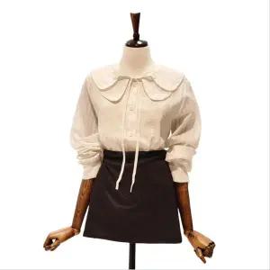 [롯데백화점]나인스텝 이중카라 프릴 블라우스 N26NS6106