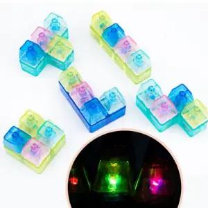 3000 불빛 테트리스 투명 딸깍이 키보드 키홀더 가방고리