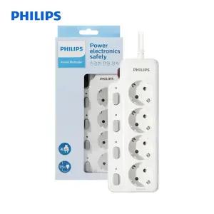 필립스 고용량 안전멀티탭 과부하차단 개별스위치 4구 1.5M 4000W 멀티 콘센트