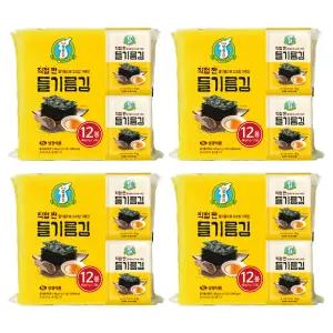 지도표 성경김 들기름 식탁김 4g 12봉 x 4개 (총 48봉)