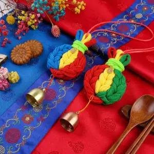 키득키득 양말목 복주머니 오방색 도어벨 만들기 패키지