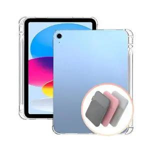 아이패드 977ZGI77 10세대 펜슬수납 젤리 케이스+수납포켓 파우치