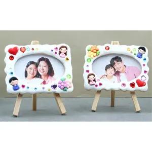 4인용 가족사진 이젤액자 만들기 엄마아빠선물 클레이 유치원 초등 만들기재료 DIY