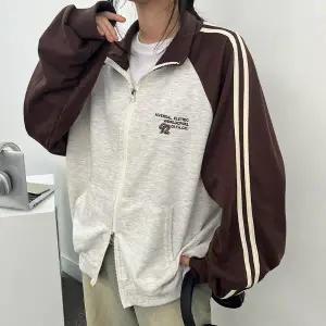 [보리보리/불량소녀]월드 배색 나그랑 트랙 투웨이 집업 자켓 져지 저지 트레이닝 10대 학생