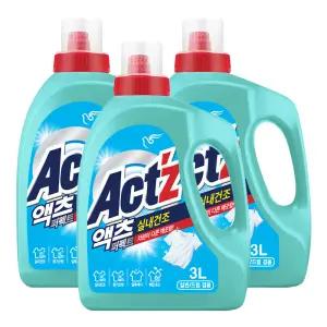 액츠 퍼펙트 실내건조 용기 3L 3개 일반드럼겸용 액체 액상세제