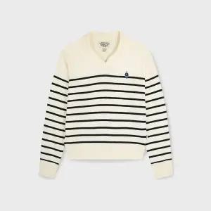 [후아유](의정부점)Steve Open Collar Stripe Pullover WHKAG2343F