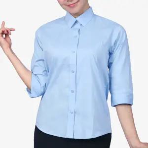 여성 셔츠 7부 스판 무지 유니폼 데일리 셔츠 홀서빙복 3컬러