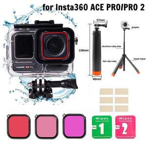 Insta360 Ace Pro/Ace Pro2용 방수 케이스, 다이브 필터 3팩, 196FT/60M 수중 보호 하우징 키트, Profes