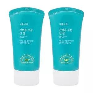 식물나라 가벼운 수분 선 젤 선크림 60ml 2개
