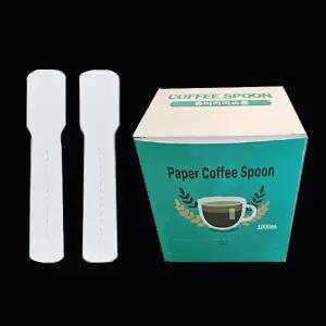 일회용 커피 종이 스푼 1000개 (팩)