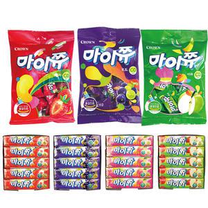 (크라운) 마이쮸 모음 딸기/복숭아/포도/사과 (스틱/봉지)