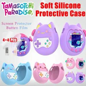 Tamagotchi Paradise 용 액체 실리콘 보호 케이스 및 화면 보호기 버튼 필름 Tamagotchi Paradise 용 소프