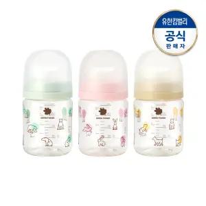 베베그로우 PA 퓨어베이비 젖병 트리플팩 160ml(노꼭지/북극곰+토끼+강아지)