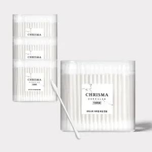 크리스마 더마랩 화장 메이크업 면봉 800개 (200개입 4개) 고급 뾰족한 듀얼 순면 종이