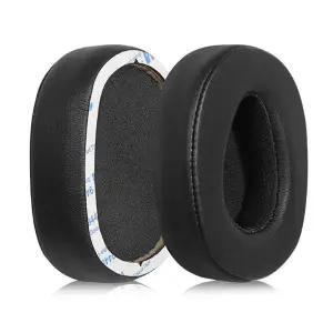 1MORE MK801 헤드폰 이어 패드 용 내구성 이어 패드 단백질 가죽 메모리 폼 스폰지 커버 수리 부품 이어폰