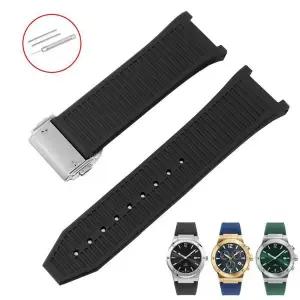 호환  Ferragamo F80 스포츠 시리즈 시계 스트랩 실리콘 블랙 시계 밴드 남성용 방수 노치 손목 26mm