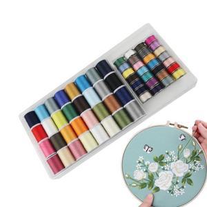 재봉틀용 실 혼합 색상 32 상부 하중 28 하부 재봉사 퀼팅 원사 손  자수