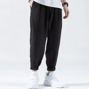 남성 여름 시어서커 밴딩 조거팬츠 린넨 반바지