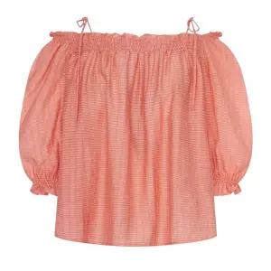 라인어디션 디로안 체크 오프숄더 블라우스NRBLNG49 국내매장판 1701077