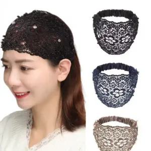 반다나 세안 조리 두건 비니 헤어밴드 중년 주방 레이스 여성