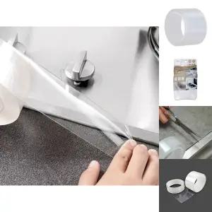 (3M) 틈새 차단 곰팡이 방지 방수 방염 실리콘 테이프/투명/보수/단면/초강력/줄눈/변기/몰딩/오염/욕실