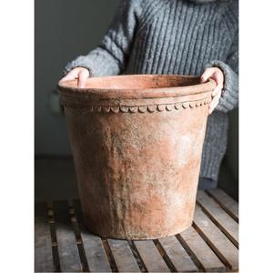 특대형 빈티지 토분 카페 원예 원형 항아리 정원 도자기 화단 대형 중형 40CM 미디엄