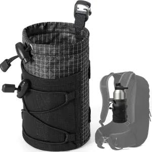 후크 버클이 달린 물병 홀더 파우치 배낭 메시 백 캐리어가 하이킹 달리기 여행 야외 액세서리 및 부착물을