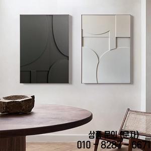 북유럽 3D 효과 기하학 캔버스 회화 벽 예술 추상 미니멀리스트 라인 아트 포스터 거실 홈 장식
