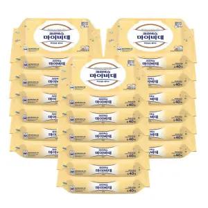 크리넥스 마이비데 키즈 캡 40매 18팩 화장실 물티슈 배변훈련