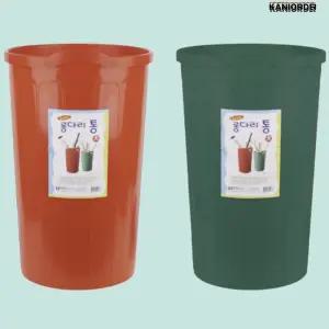 대형 플라스틱 통 창고 청소용품 비품 정리 원형 긴 바게스 1p