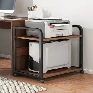 컴퓨터 본체 선반 받침대 프린터 이동식 데스크탑 거치대 수납장 바퀴형