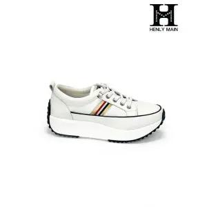 헨리메인 [특가세일 ] 천연가죽 판다 키높이 밴딩 여성스니커즈 4.5CM (66H24SOJWC404)