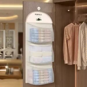 3단 걸이형 수납 포켓 옷장 메쉬 정리함 벽걸이 수납장