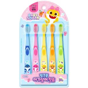핑크퐁 아기상어 유아 칫솔 스텝2 5종 세트 캐릭터 3세 4세 5세 키즈