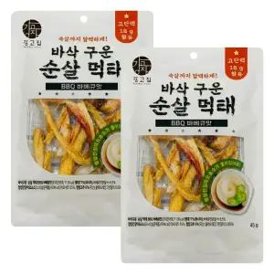 강고집 바삭 구운 순살 먹태 BBQ 바베규맛 45g X 2개