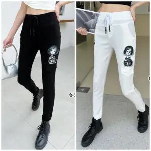 헤드걸 2026 봄 여성 신상 간절기 스판 허리 밴딩 여자 배기 면 고무줄 편한 롱 팬츠 블랙 검정 화이트 흰색 베기 9부 긴 바지