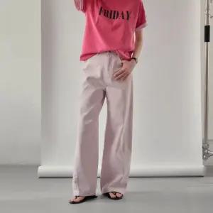 [더나무그림] 여성 사이드 절개 난스판 코튼 와이드 팬츠 NCP2SL011 코튼캔디PT